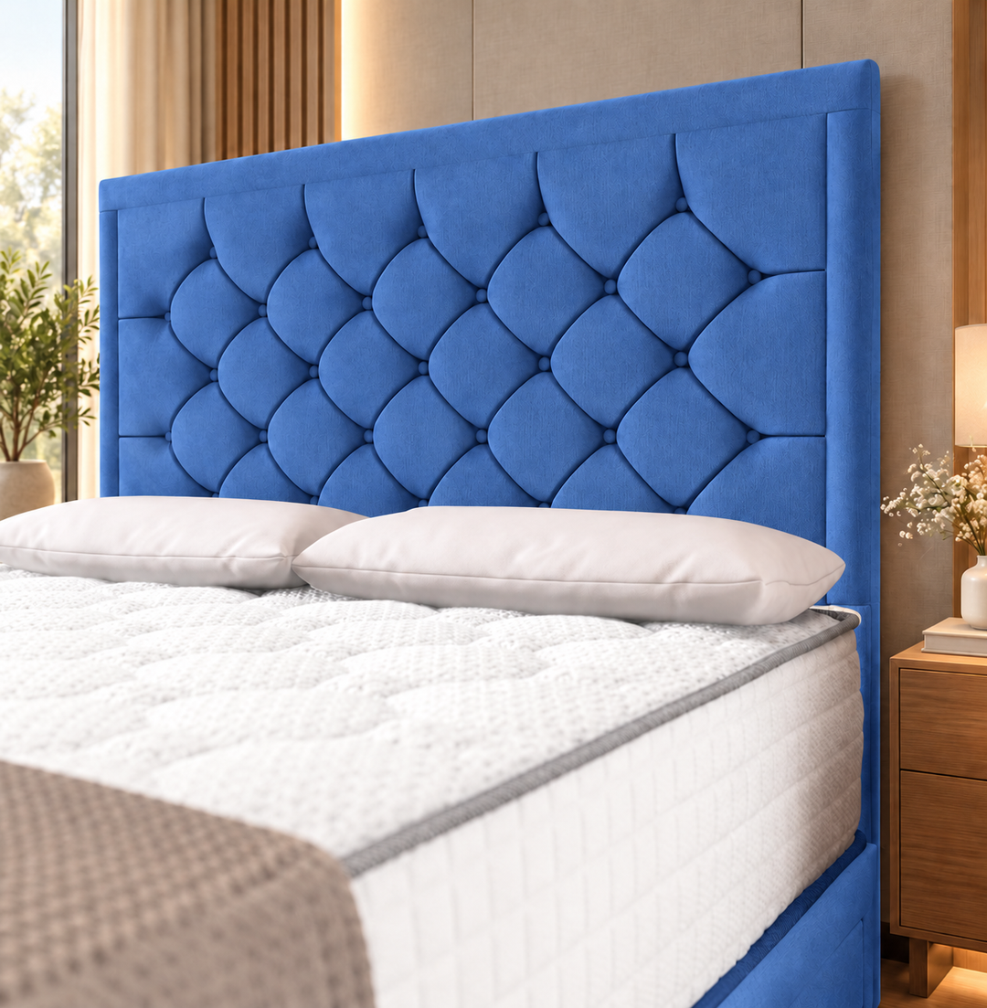 Barcelona Divan Bed - Cream Plush Velvet