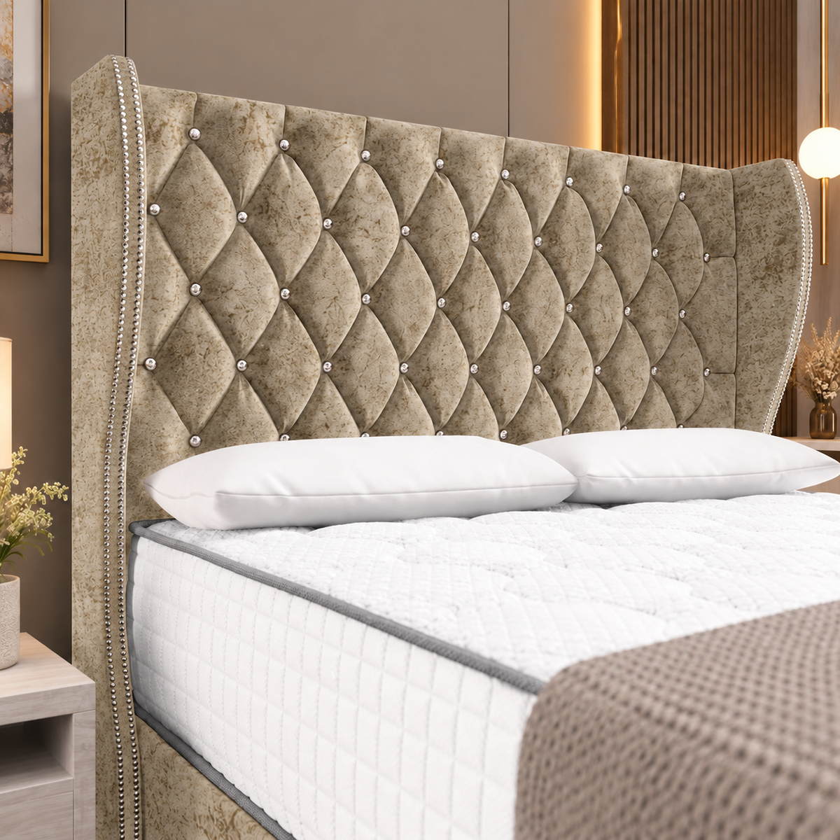 Cambridge wingback divan bed