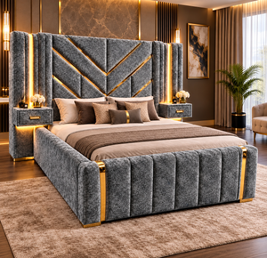 Gun Metal Marble Velvet