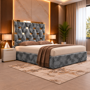 Gun Metal Marble Velvet