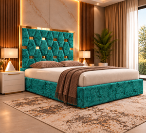 Peacock Marble Velvet