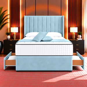Sky Blue Plush Velvet