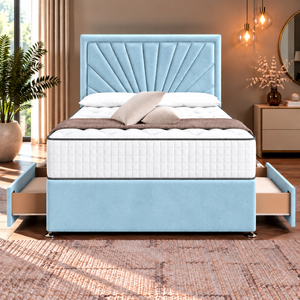 Sky Blue Plush Velvet