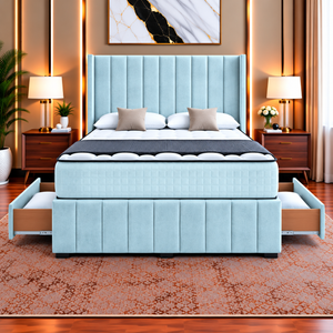 Sky Blue Plush Velvet