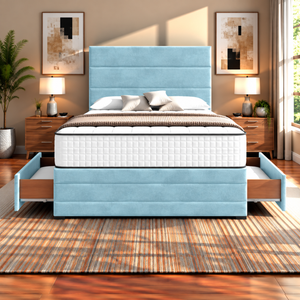 Sky Blue Plush Velvet