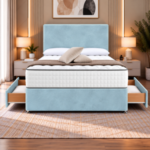 Sky Blue Plush Velvet