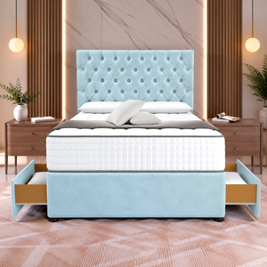 Sky Blue Plush Velvet