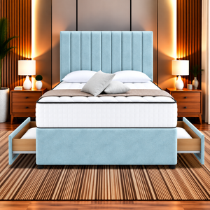 Sky Blue Plush Velvet