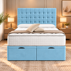 Sky Blue Plush Velvet