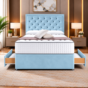 Sky Blue Plush Velvet