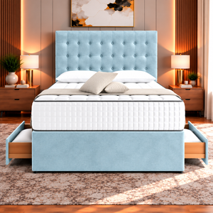 Sky Blue Plush Velvet
