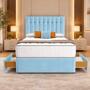 Sky Blue Plush Velvet