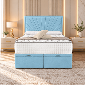 Sky Blue Plush Velvet