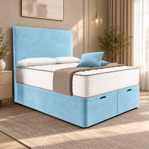 Sky Blue Plush Velvet