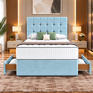 Sky Blue Plush Velvet
