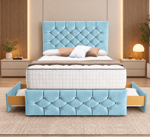 Sky Blue Plush Velvet