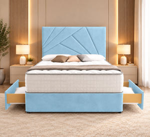 Sky Blue Plush Velvet