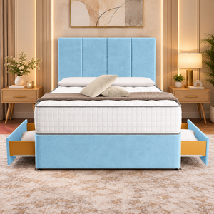 Sky Blue Plush Velvet