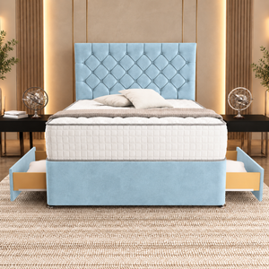 Sky Blue Plush Velvet