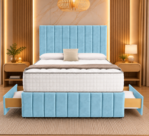 Sky Blue Plush Velvet