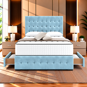 Sky Blue Plush Velvet
