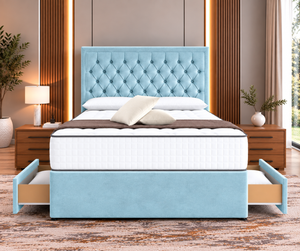 Sky Blue Plush Velvet