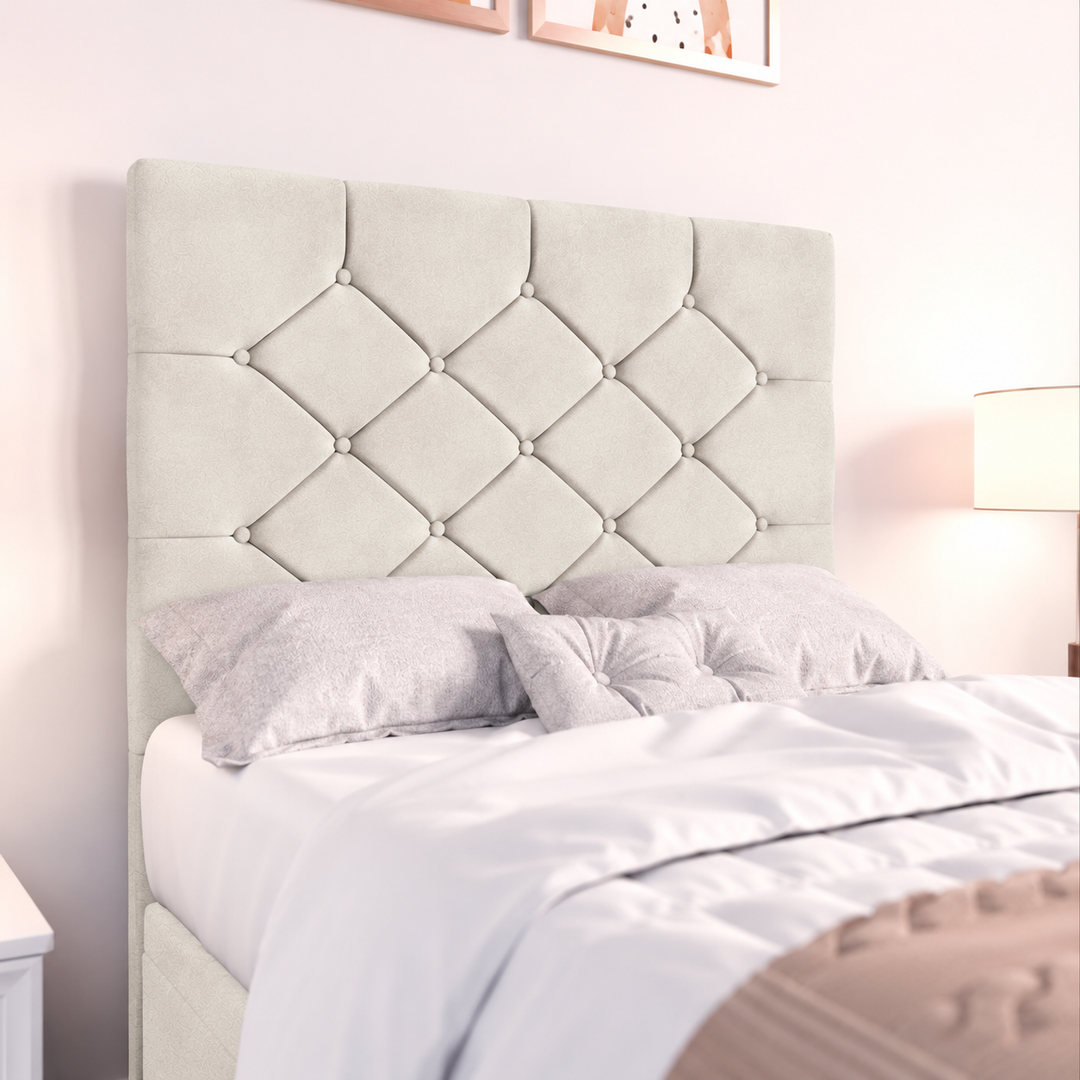Seville Kids Liverpool Ottoman Divan Bed - Cream Plush