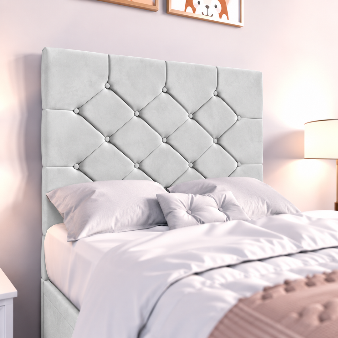 Seville Kids Liverpool Ottoman Divan Bed - Cream Plush