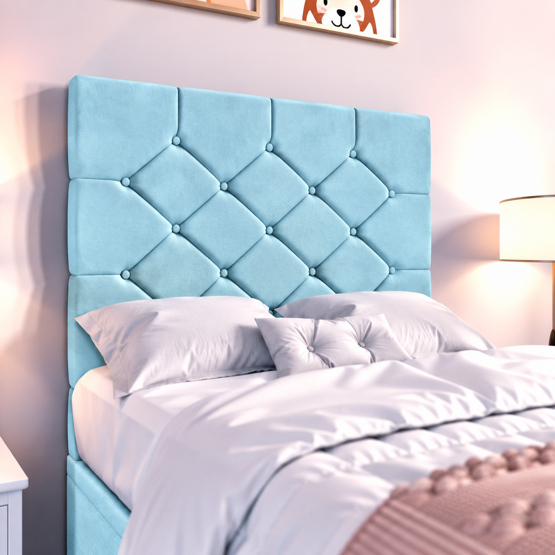 Seville Kids Liverpool Ottoman Divan Bed - Cream Plush