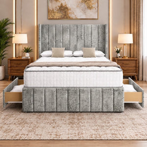 Silver Marble Velvet