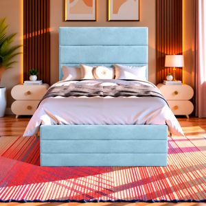 Sky Blue Plush Velvet
