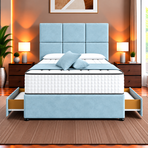 Sky Blue Plush Velvet