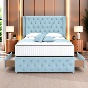 Sky Blue Plush Velvet